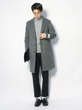 Morikawa Yoshinoriさん（メンズ・176cm）の冬コーディネート