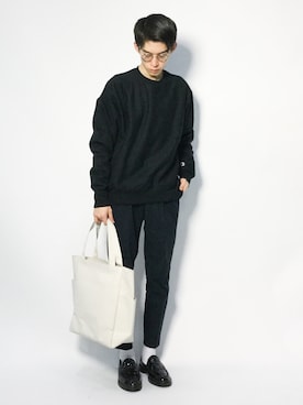 Morikawa Yoshinoriさん（メンズ・176cm）の冬コーディネート