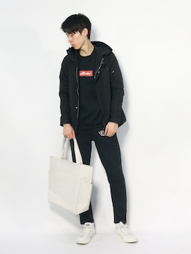 Morikawa Yoshinoriさん（メンズ・176cm）の冬コーディネート