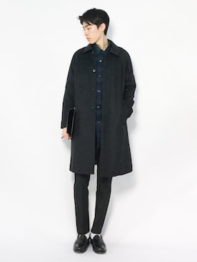 Morikawa Yoshinoriさん（メンズ・176cm）の冬コーディネート