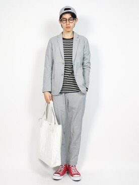 Morikawa Yoshinoriさん（メンズ・176cm）の冬コーディネート