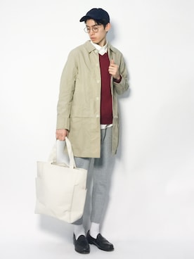 Morikawa Yoshinoriさん（メンズ・176cm）の冬コーディネート