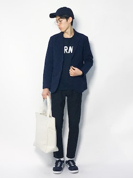 Morikawa Yoshinoriさん（メンズ・176cm）の冬コーディネート