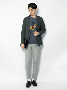 「URBAN RESEARCH Sonny Label（アーバンリサーチサニーレーベル）のアイテム（スウェット）」を使った、Morikawa Yoshinoriさん（メンズ・176cm）の冬コーディネート