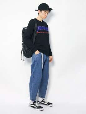 「AZIONE（アジオネ）のアイテム」を使った、Morikawa Yoshinoriさん（メンズ・176cm）の冬コーディネート