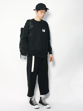 Morikawa Yoshinoriさん（メンズ・176cm）の冬コーディネート