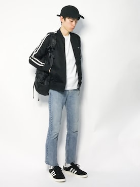 「ORANGE TAB（オレンジタブ）のアイテム」を使った、Morikawa Yoshinoriさん（メンズ・176cm）の冬コーディネート