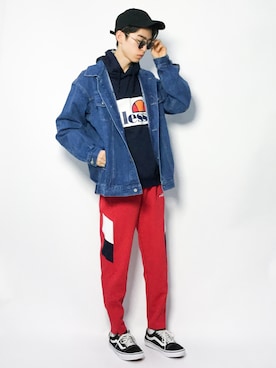 「unrelaxing（アンリラクシング）のアイテム（デニムジャケット）」を使った、Morikawa Yoshinoriさん（メンズ・176cm）の冬コーディネート