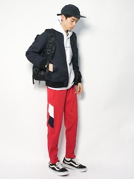 Morikawa Yoshinoriさん（メンズ・176cm）の冬コーディネート