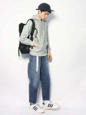 「Altered（オルタード）のアイテム」を使った、Morikawa Yoshinoriさん（メンズ・176cm）の冬コーディネート