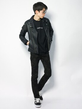 「Burner（バーナー）のアイテム（パンツ）」を使った、Morikawa Yoshinoriさん（メンズ・176cm）の冬コーディネート