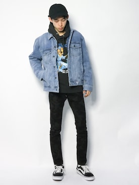 「Burner（バーナー）のアイテム（パンツ）」を使った、Morikawa Yoshinoriさん（メンズ・176cm）の冬コーディネート