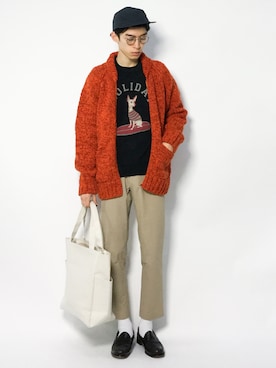 Morikawa Yoshinoriさん（メンズ・176cm）の冬コーディネート