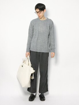 Morikawa Yoshinoriさん（メンズ・176cm）の冬コーディネート