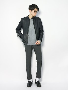 Morikawa Yoshinoriさん（メンズ・176cm）の冬コーディネート