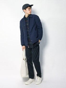 Morikawa Yoshinoriさん（メンズ・176cm）の冬コーディネート