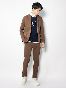 Morikawa Yoshinoriさん（メンズ・176cm）の冬コーディネート