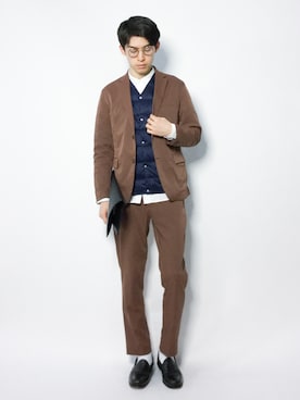 Morikawa Yoshinoriさん（メンズ・176cm）の冬コーディネート