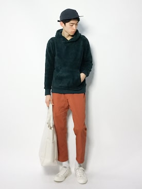 「417 EDIFICE（フォーワンセブンエディフィス）のアイテム（パーカー）」を使った、Morikawa Yoshinoriさん（メンズ・176cm）の冬コーディネート