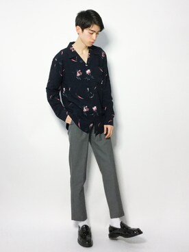 Morikawa Yoshinoriさん（メンズ・176cm）の冬コーディネート