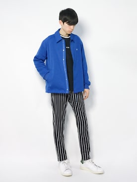 「NOISE MAKER（ノイズメーカー）のアイテム（パンツ）」を使った、Morikawa Yoshinoriさん（メンズ・176cm）の冬コーディネート