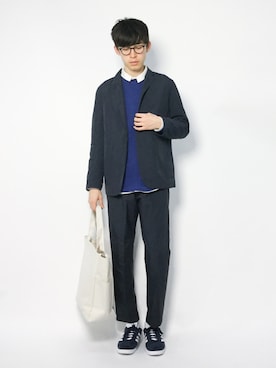 Morikawa Yoshinoriさん（メンズ・176cm）の冬コーディネート