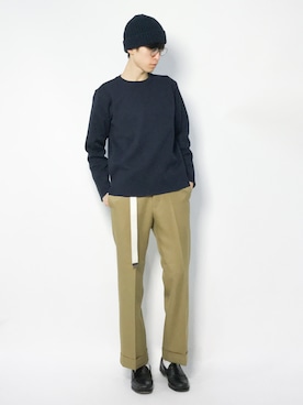 Morikawa Yoshinoriさん（メンズ・176cm）の冬コーディネート