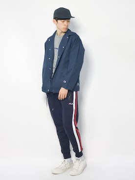 Morikawa Yoshinoriさん（メンズ・176cm）の冬コーディネート