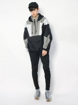 「BEAUTY&YOUTH UNITED ARROWS（ビューティーアンドユースユナイテッドアローズ）のアイテム（ナイロンジャケット）」を使った、Morikawa Yoshinoriさん（メンズ・176cm）の冬コーディネート