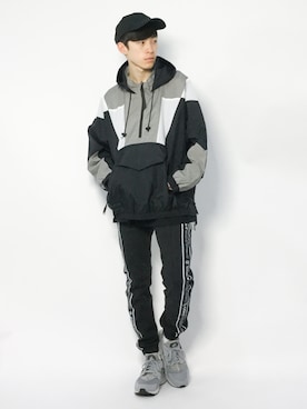 「BEAUTY&YOUTH UNITED ARROWS（ビューティーアンドユースユナイテッドアローズ）のアイテム（ナイロンジャケット）」を使った、Morikawa Yoshinoriさん（メンズ・176cm）の冬コーディネート