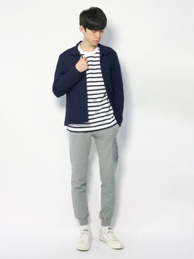 「EDIFICE（エディフィス）のアイテム（ブルゾン）」を使った、Morikawa Yoshinoriさん（メンズ・176cm）の冬コーディネート