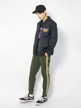 「JOURNAL STANDARD（ジャーナルスタンダード）のアイテム（ナイロンジャケット）」を使った、Morikawa Yoshinoriさん（メンズ・176cm）の春コーディネート