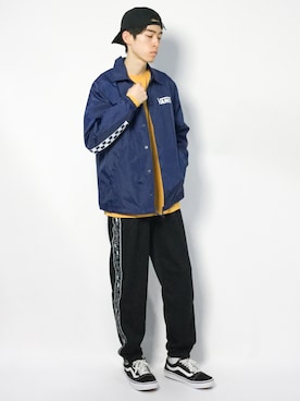「VANS（バンズ）のアイテム（ブルゾン）」を使った、Morikawa Yoshinoriさん（メンズ・176cm）の春コーディネート