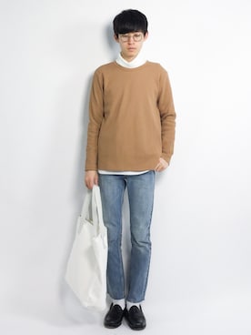 「ORANGE TAB（オレンジタブ）のアイテム」を使った、Morikawa Yoshinoriさん（メンズ・176cm）の春コーディネート