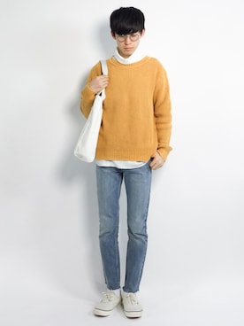 「ORANGE TAB（オレンジタブ）のアイテム」を使った、Morikawa Yoshinoriさん（メンズ・176cm）の春コーディネート