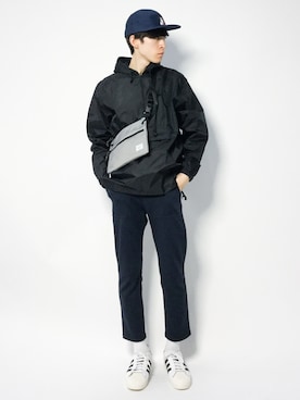 「STARTER BLACK LABEL（スターターブラックレーベル）のアイテム（帽子）」を使った、Morikawa Yoshinoriさん（メンズ・176cm）の春コーディネート