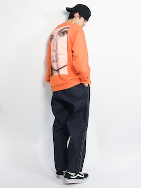「L.H.P（エルエイチピー）のアイテム（スウェット）」を使った、Morikawa Yoshinoriさん（メンズ・176cm）の春コーディネート