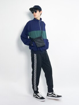「Gramicci（グラミチ）のアイテム（キャップ）」を使った、Morikawa Yoshinoriさん（メンズ・176cm）の春コーディネート