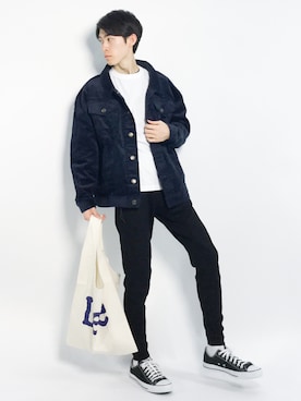 「ZIP FIVE（ジップファイブ）のアイテム（デニムジャケット）」を使った、Morikawa Yoshinoriさん（メンズ・176cm）の春コーディネート