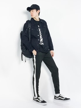 「Burner（バーナー）のアイテム（パンツ）」を使った、Morikawa Yoshinoriさん（メンズ・176cm）の春コーディネート