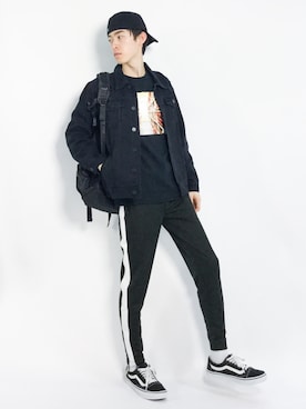 「Burner（バーナー）のアイテム（パンツ）」を使った、Morikawa Yoshinoriさん（メンズ・176cm）の春コーディネート