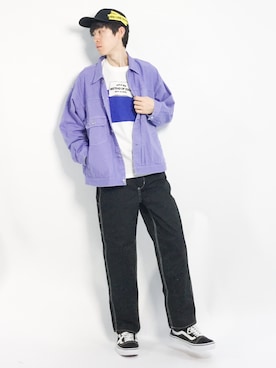 「MONKEY TIME（モンキータイム）のアイテム（デニムジャケット）」を使った、Morikawa Yoshinoriさん（メンズ・176cm）の春コーディネート
