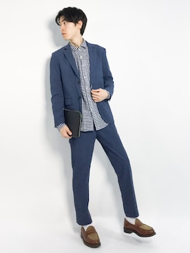 Morikawa Yoshinoriさん（メンズ・176cm）の春コーディネート