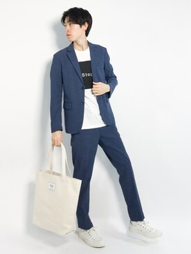 Morikawa Yoshinoriさん(メンズ・176cm)の春コーディネート
