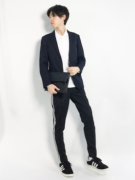 「adidas Originals（アディダスオリジナルス）のadidas Originals BECKENBAUER TRACK PANTS / cw1269 / cw1270（その他パンツ）」を使った、Morikawa Yoshinoriさん（メンズ・176cm）の春コーディネート