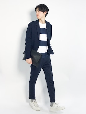 Morikawa Yoshinoriさん（メンズ・176cm）の春コーディネート