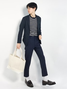 Morikawa Yoshinoriさん（メンズ・176cm）の春コーディネート