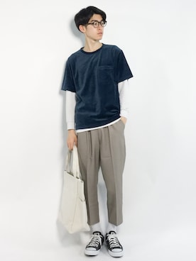 Morikawa Yoshinoriさん（メンズ・176cm）の春コーディネート