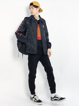 「Coca Cola（コカコーラ）のアイテム（その他アウター）」を使った、Morikawa Yoshinoriさん（メンズ・176cm）の春コーディネート