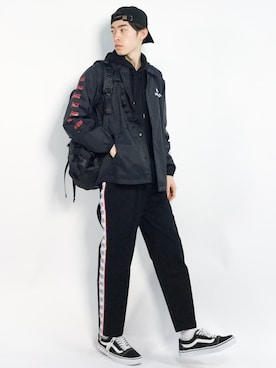 「Coca Cola（コカコーラ）のアイテム（その他アウター）」を使った、Morikawa Yoshinoriさん（メンズ・176cm）の春コーディネート